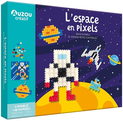 l'espace en pixels. space in pixels. el espacio hecho con pixeles