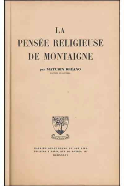 La Pensée religieuse de Montaigne