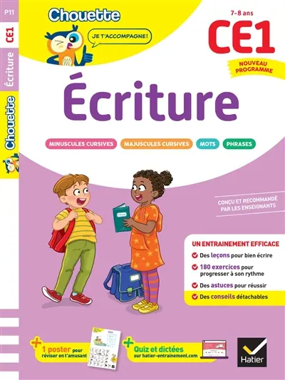 Ecriture CE1, 7-8 ans : nouveau programme