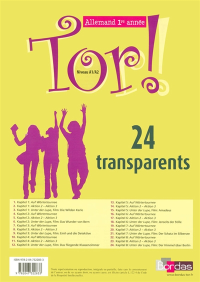 Allemand 1re année : pochette de transparents