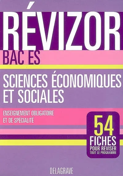 Sciences économiques et sociales, bac ES : enseignement obligatoire et de spécialité