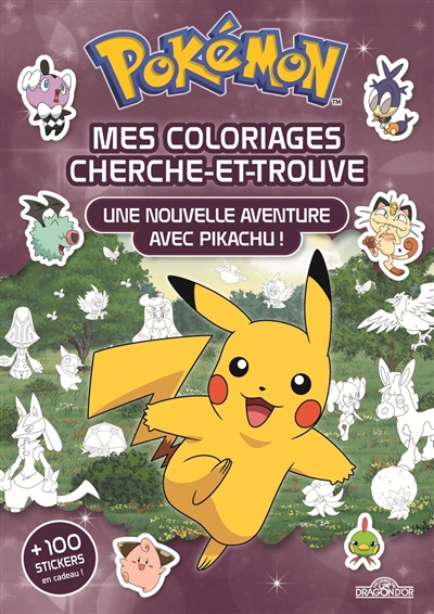 pokémon : mes coloriages cherche-et-trouve : une nouvelle aventure avec pikachu !