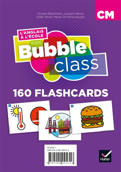L'anglais à l'école avec Bubble class CM : 160 flashcards