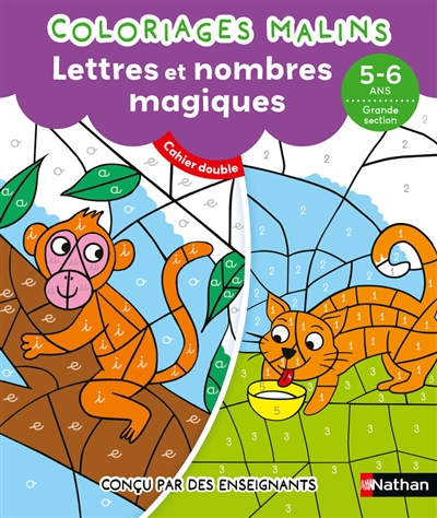 Lettres et nombres magiques, 5-6 ans, grande section : cahier double