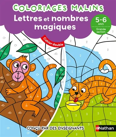 Lettres et nombres magiques, 5-6 ans, grande section : cahier double