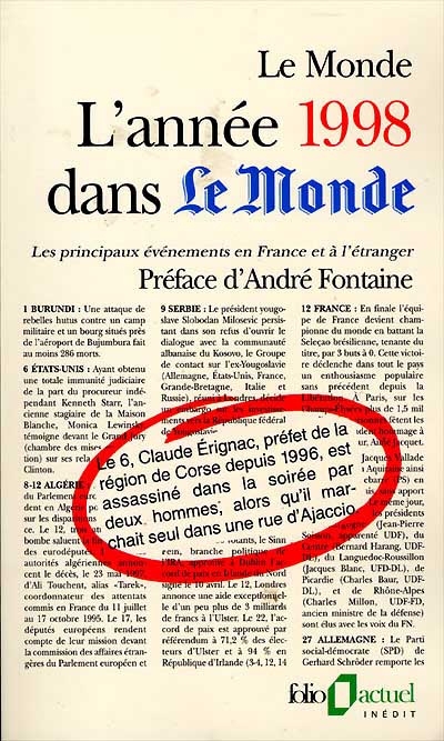 L'année 1998 dans le monde : les principaux événements en France et à l'étranger