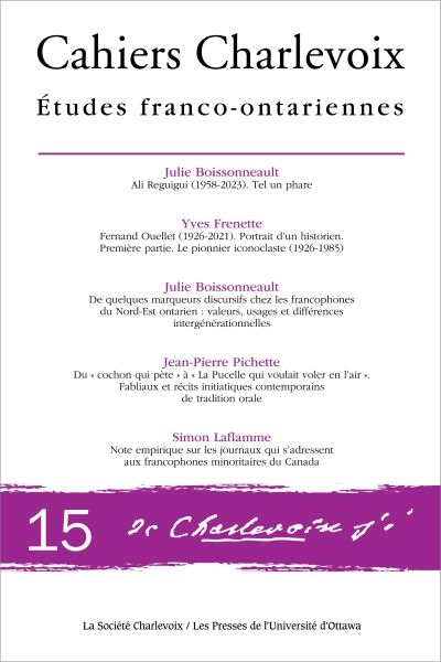 Cahiers Charlevoix 15 : Etudes franco-ontariennes vol. 15