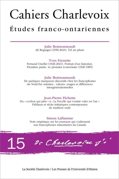 Etudes franco-ontariennes no. 15