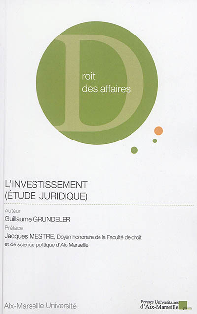 L'investissement (étude juridique)