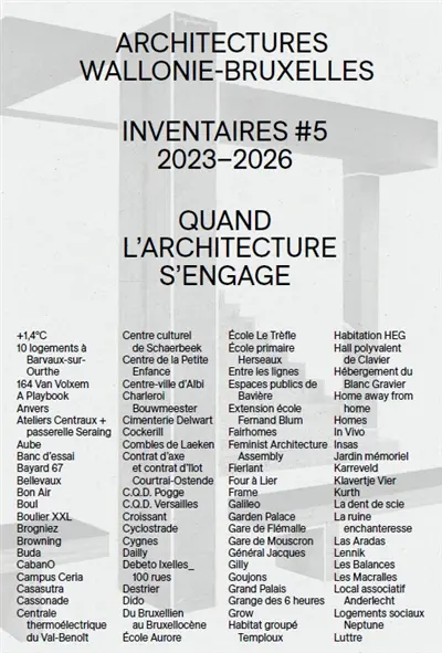 Architectures Wallonie-Bruxelles 2023-2026 : quand l'architecture s'engage Architectures Wallonie-Bruxelles 2023-2026 : quand l'architecture s'engage
