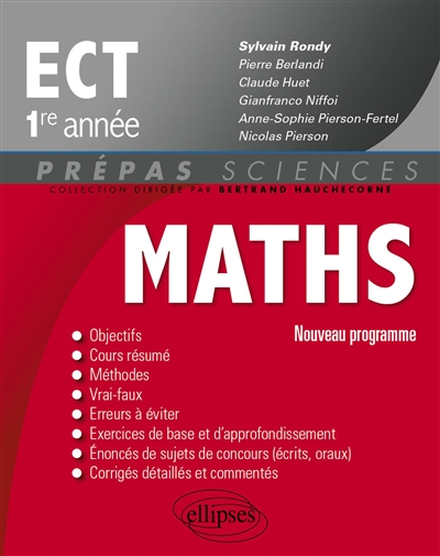 Mathématiques ECT 1re année : nouveau programme