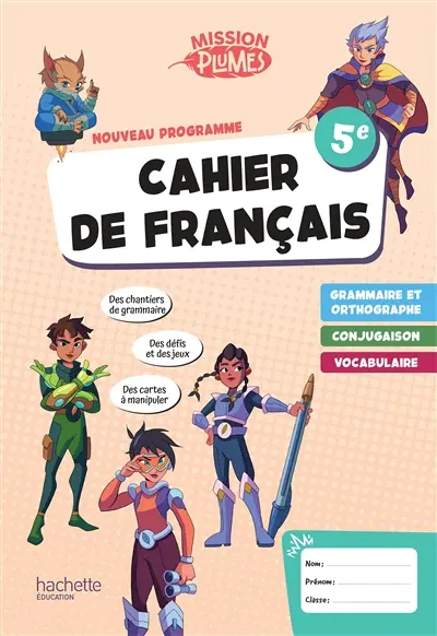 Cahier de français 5e