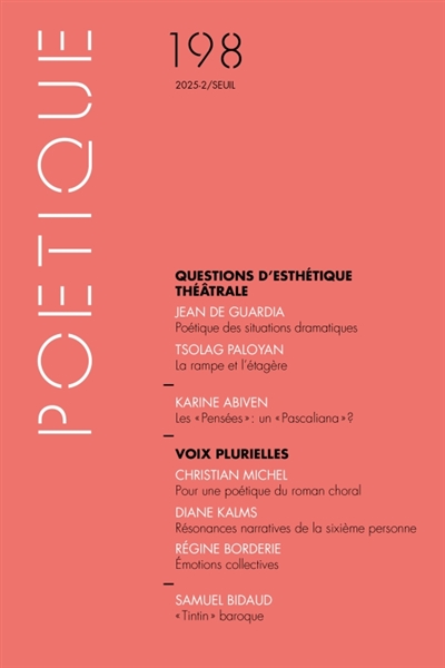 Poétique, n° 198
