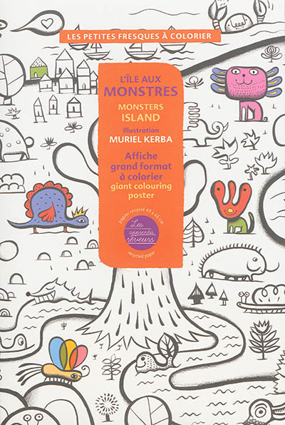 L'île aux monstres : affiche grand format à colorier. Monsters island : giant colouring poster