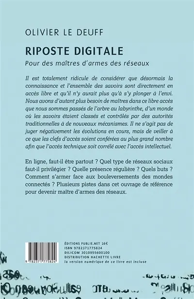Riposte digitale : pour des maîtres d'armes des réseaux
