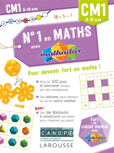 N°1 en maths avec Mathador CM1, 9-10 ans