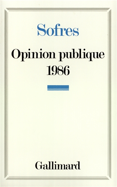 Opinion publique 1986