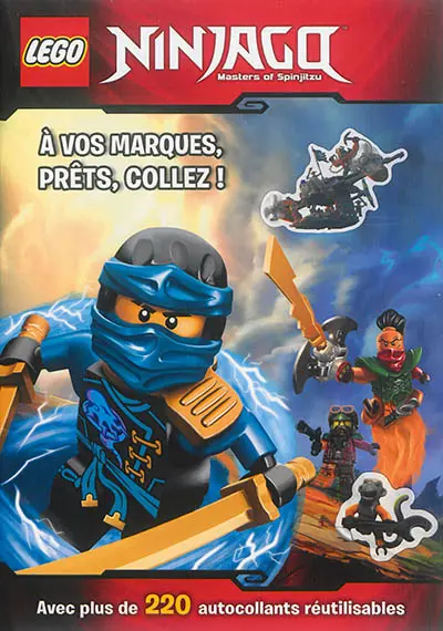 Lego Ninjago, masters of Spinjitzu : à vos marques, prêts, collez ! : avec plus de 200 autocollants réutilisables