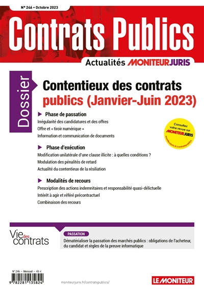 Contrats publics,...