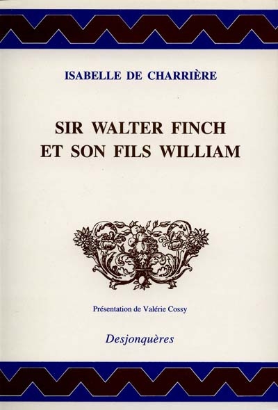 Sir Walter Finch et son fils William. Lettre à Willem-René van Tuyll van Serooskerken