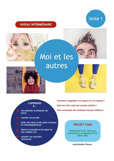 Unité 1 : Moi et les autres - Activités niveau intermédiaire