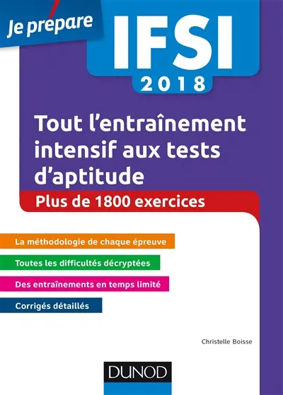 IFSI 2018 : tout l'entraînement intensif aux tests d'aptitude : plus de 1.800 exercices