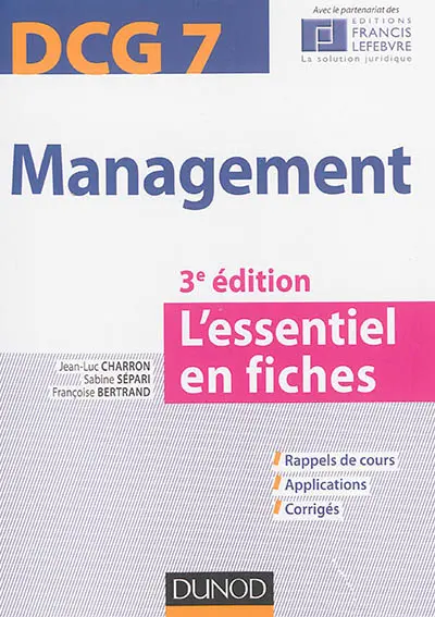 Management, DCG 7 : l'essentiel en fiches