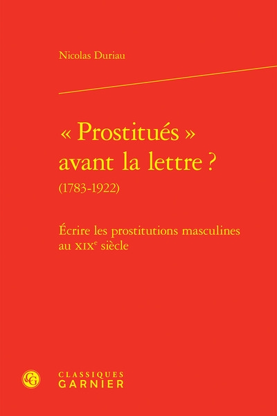 Prostitués avant la lettre...