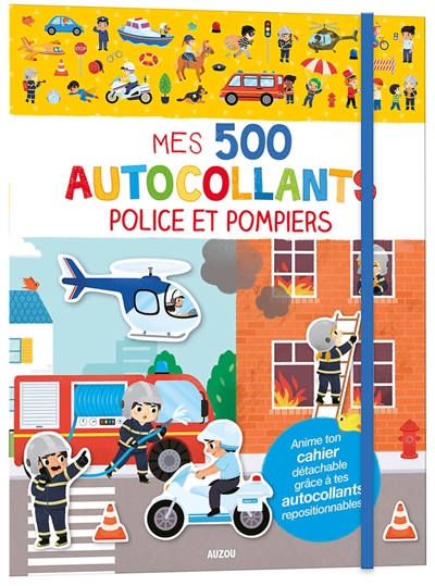 mes 500 autocollants police et pompiers