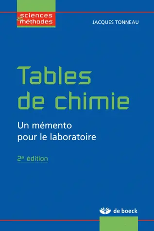 Tables de chimie : un mémento pour le laboratoire