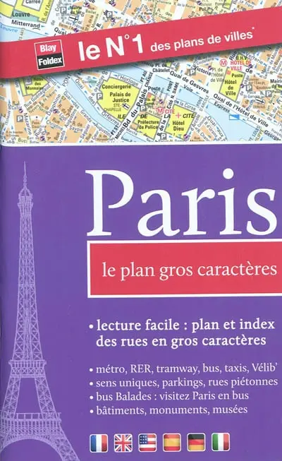 Paris, le plan gros caractères