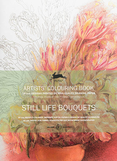 Artists' colouring book. Still life bouquets. Livret de coloriage artistes. Still life bouquets. Künstler-Malbuch. Still life bouquets
