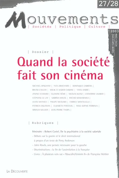 Mouvements, n° 27. Quand la société fait son cinéma