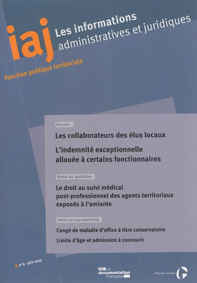Informations administratives et juridiques, n° 6 (2013)