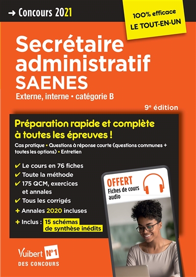 Secrétaire administratif SAENES : concours externe et interne, catégorie B : concours 2021