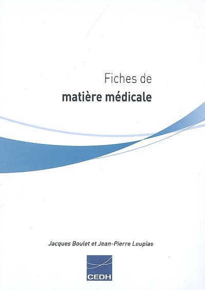 Fiches de matière médicale