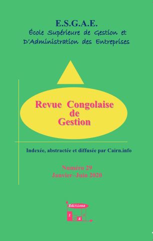 Revue congolaise de gestion, n° 29