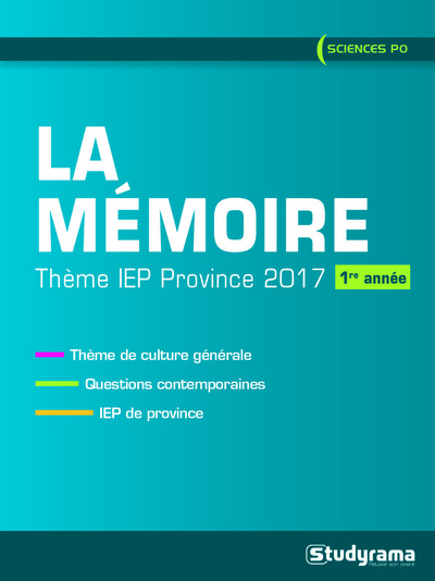 La mémoire : thème IEP province 2017 1re année