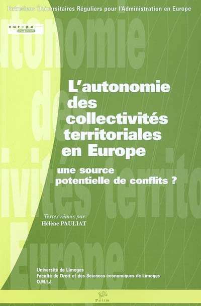 L'autonomie des collectivités territoriales en Europe : une source potentielle de conflits ?