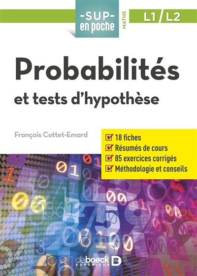 Probabilités et tests d'hypothèse, L1-L2
