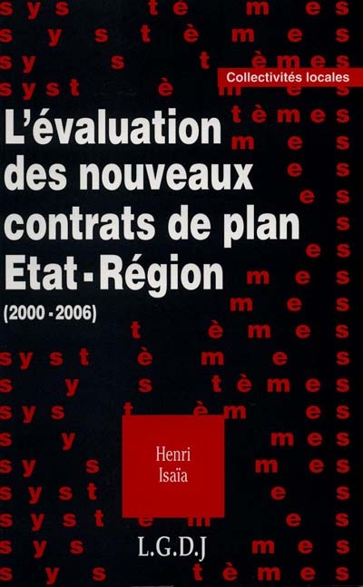 L'évaluation des contrats de plan Etat-Région : 2000-2006