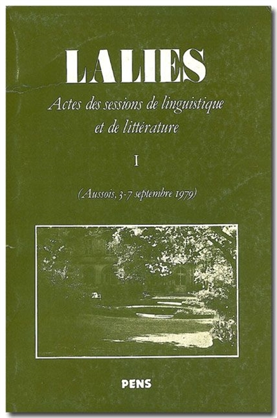 Lalies, n° 1. actes