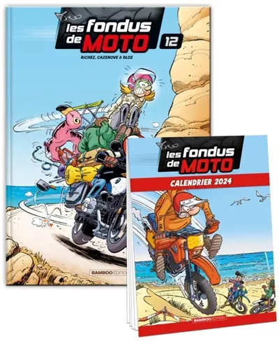Les fondus de moto : pack tome 12 + calendrier 2024