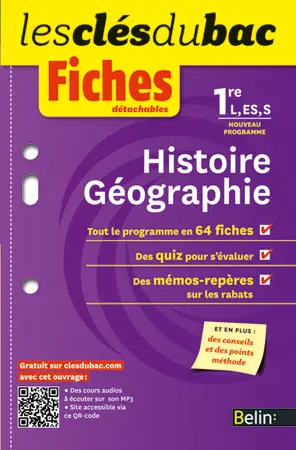 Histoire géographie 1re L, ES, S : nouveau programme