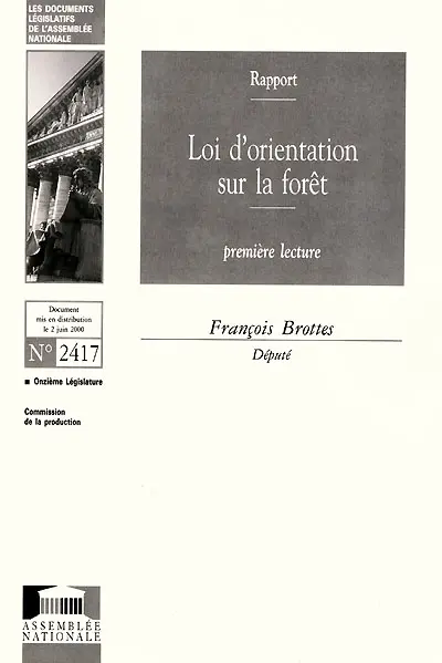 Loi d'orientation sur la forêt : rapport, première lecture