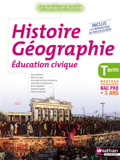 Histoire géographie, éducation civique : term : nouveau programme bac pro 3 ans