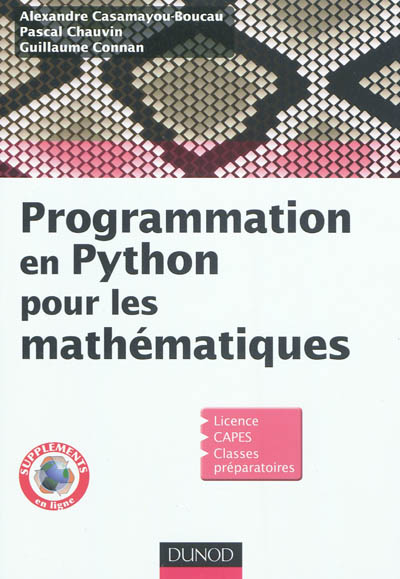 Programmation en Python pour les mathématiques : licence, CAPES, classes préparatoires