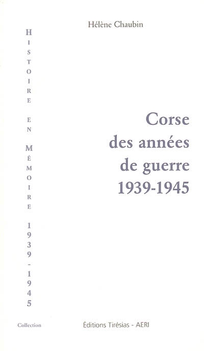 Corse des années de guerre, 1939-1945