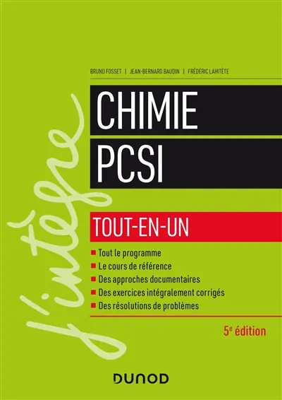 Chimie PCSI : tout-en-un