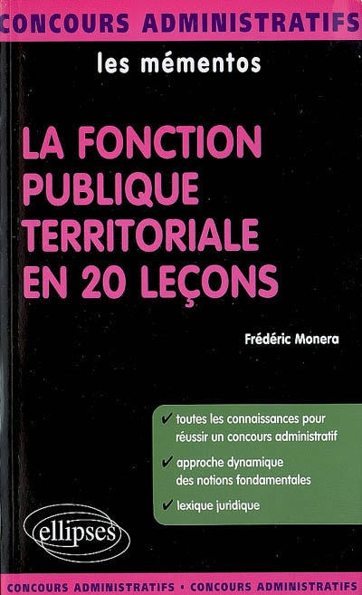 La fonction publique territoriale en 20 leçons
